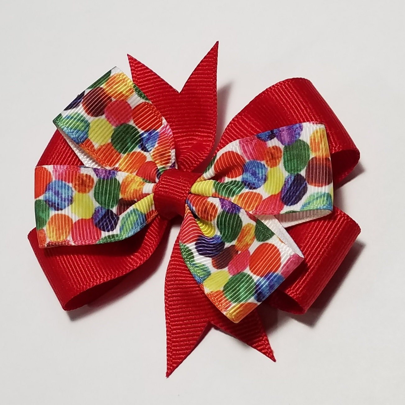 3.5" Rainbow Polka Dot 