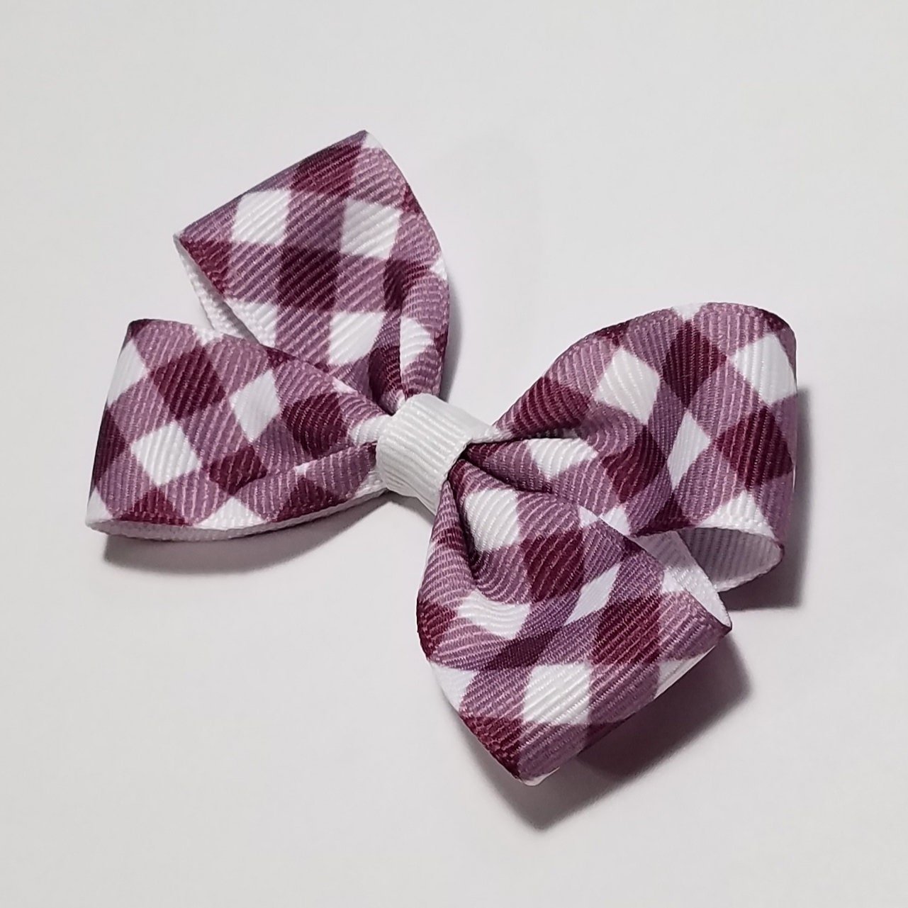 3" Maroon White Gingham 