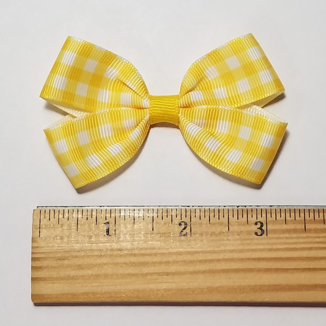 3" Yellow Gingham 