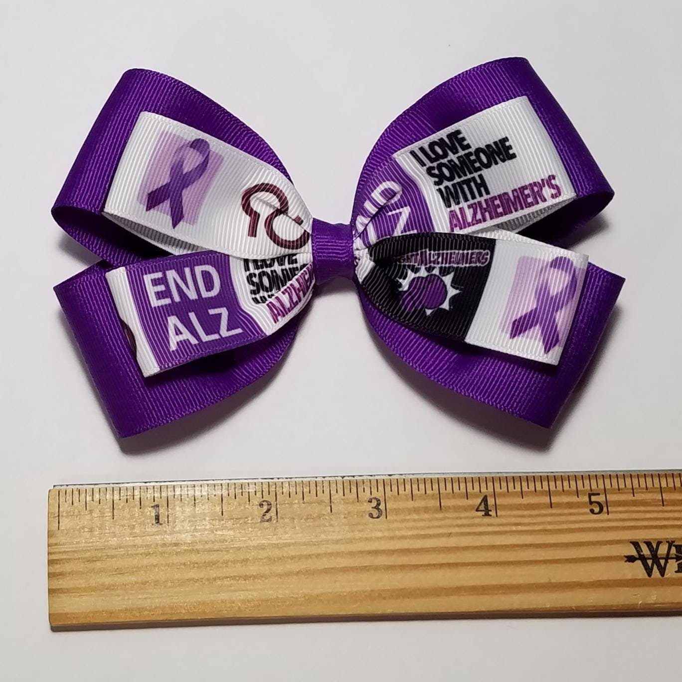 5" Alzheimer Awareness Ribbon 