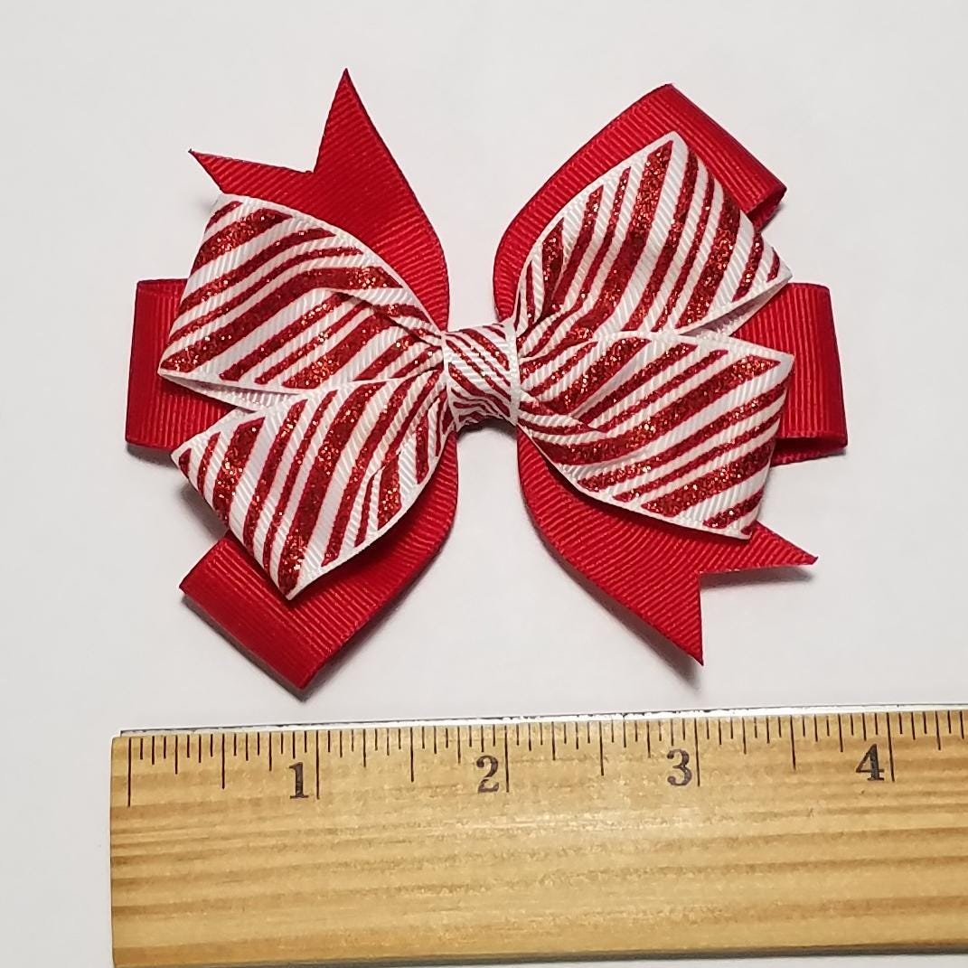 3.5" Candy Cane Stripe Glitter 