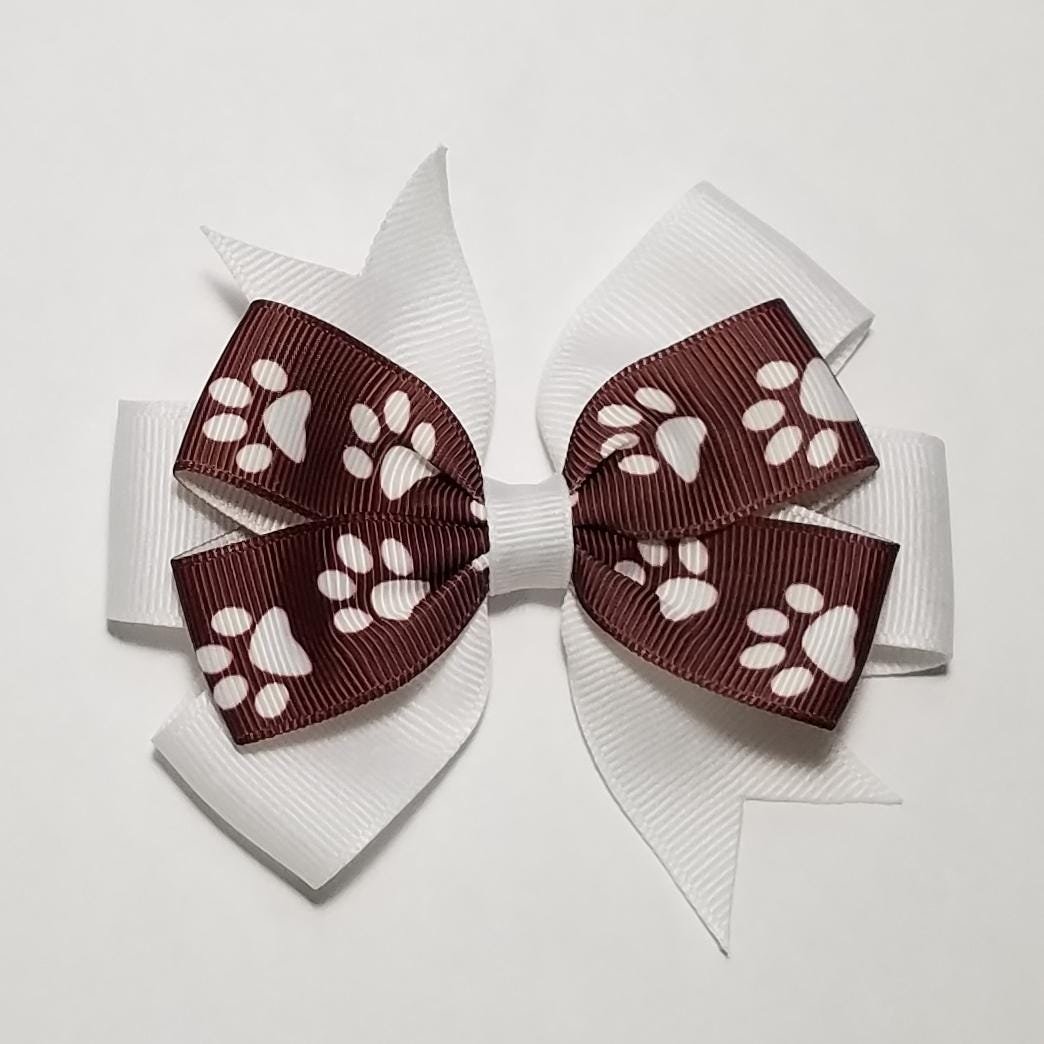 3.5" Maroon White Paw Print