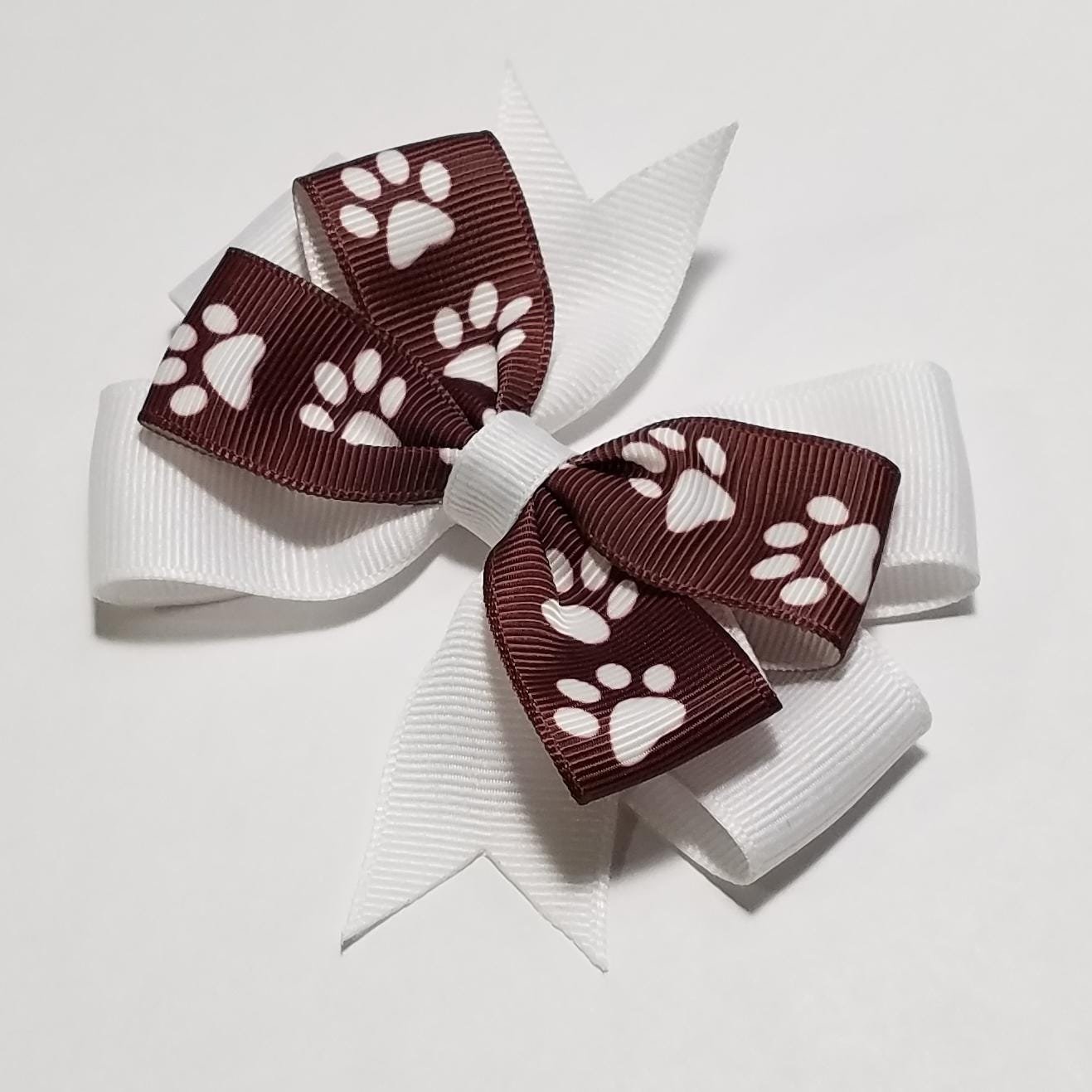 3.5" Maroon White Paw Print