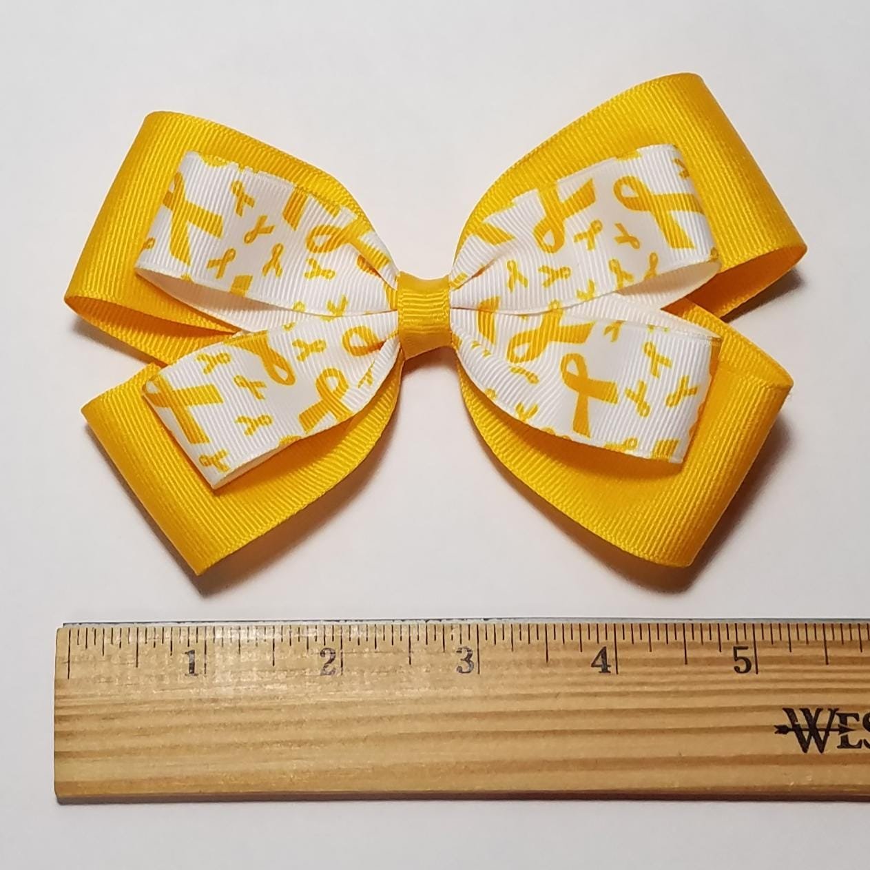 5" Yellow Gold Awareness Ribbon 