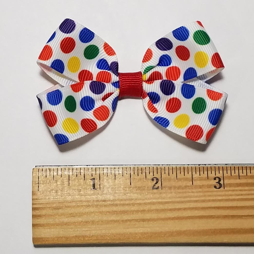 3" Rainbow Polka Dot 