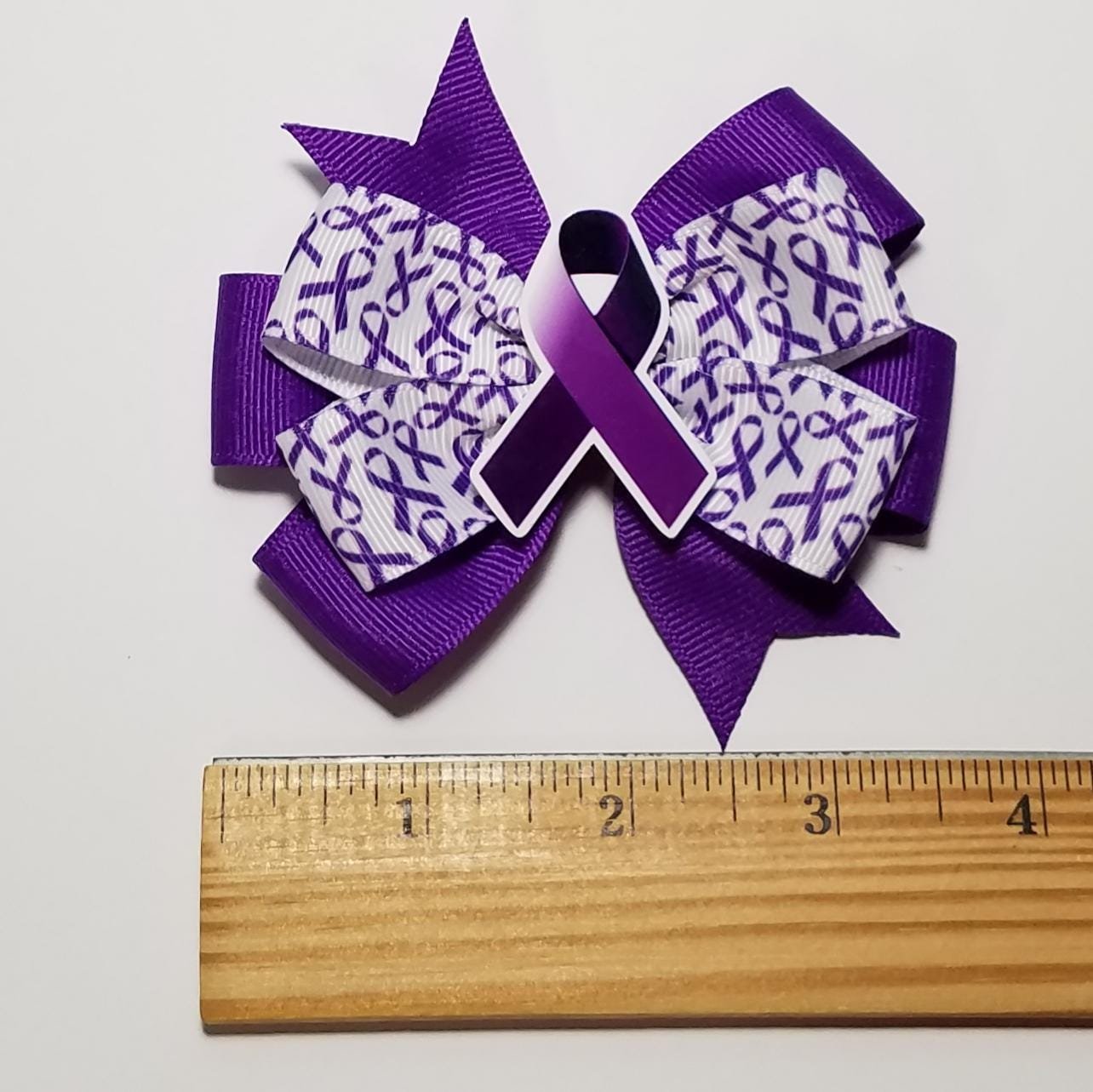 3.5" Purple Awareness Ribbon 