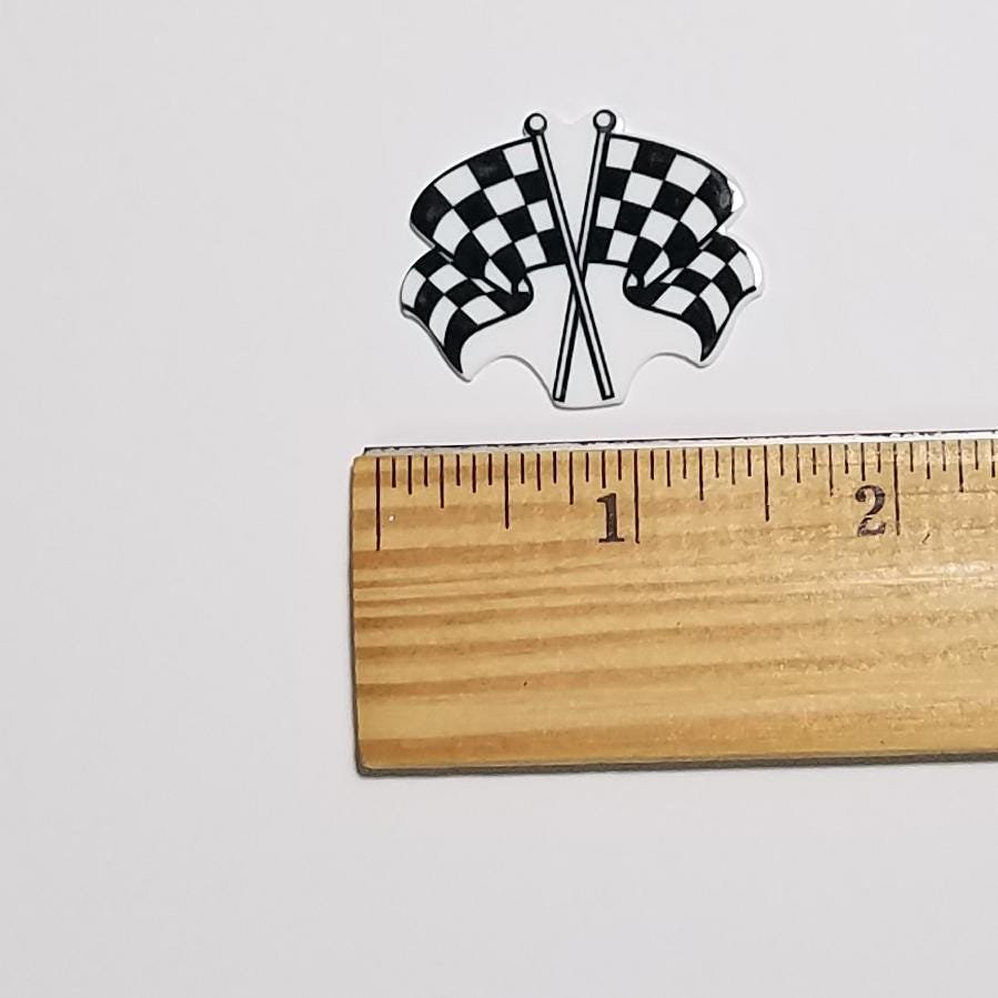5 Piece Checkered Flag Flatback 1.5" 