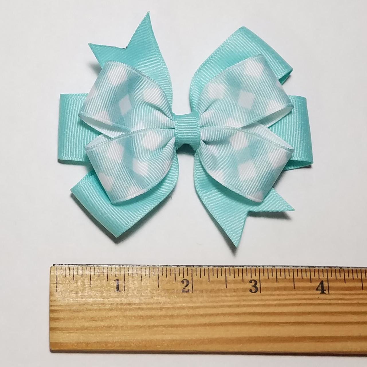 3.5" Aqua Gingham 