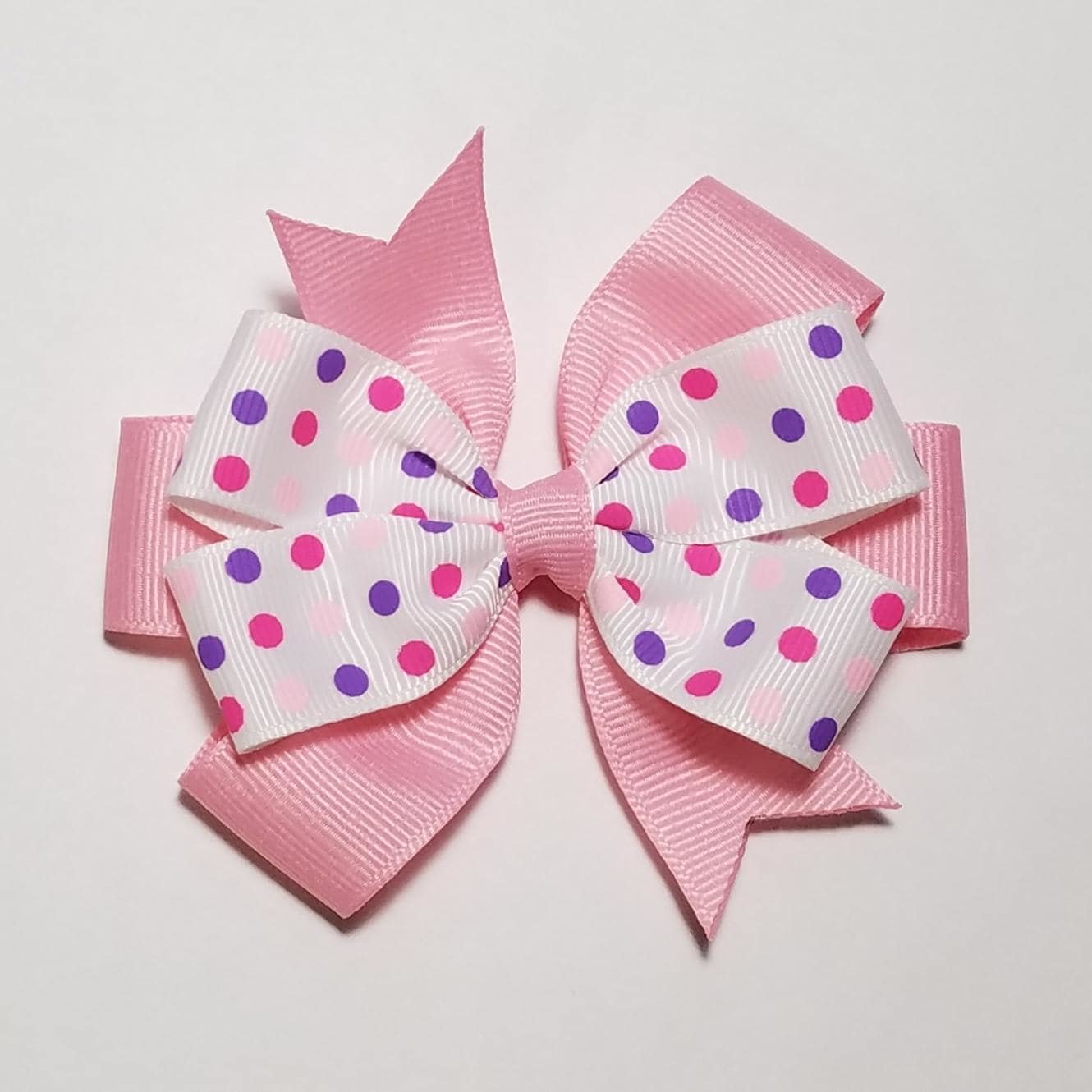 3.5" Pink Purple Polka Dot 