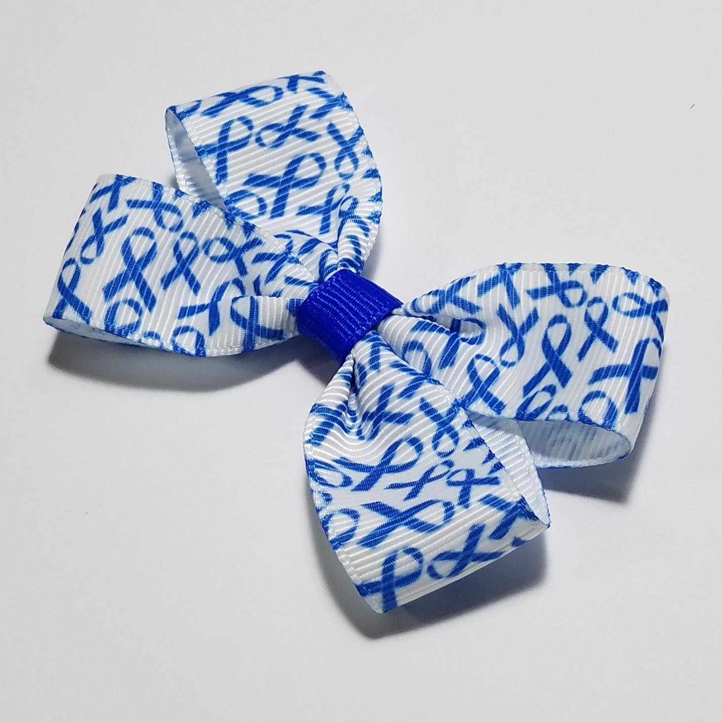 3" Blue Awareness Ribbon 