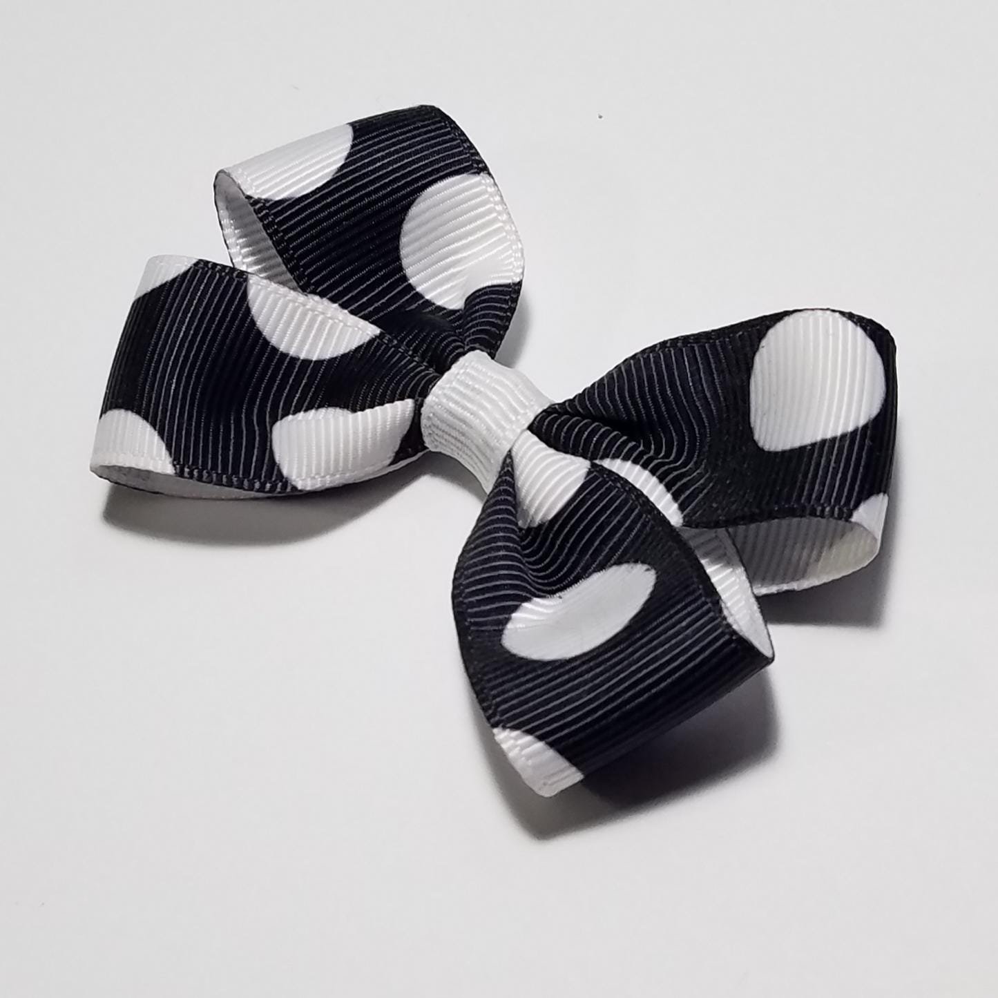 3" Black White Polka Dot 