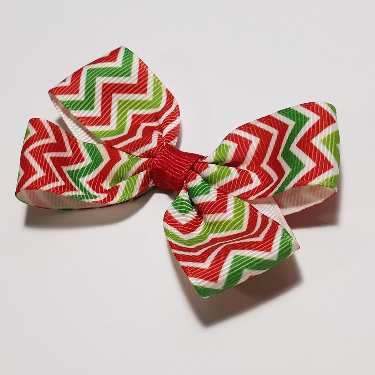 3" Christmas Chevron Stripe 