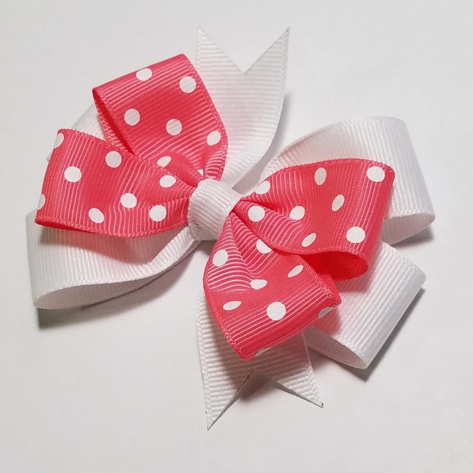 3.5" Watermelon Pink Polka Dot 