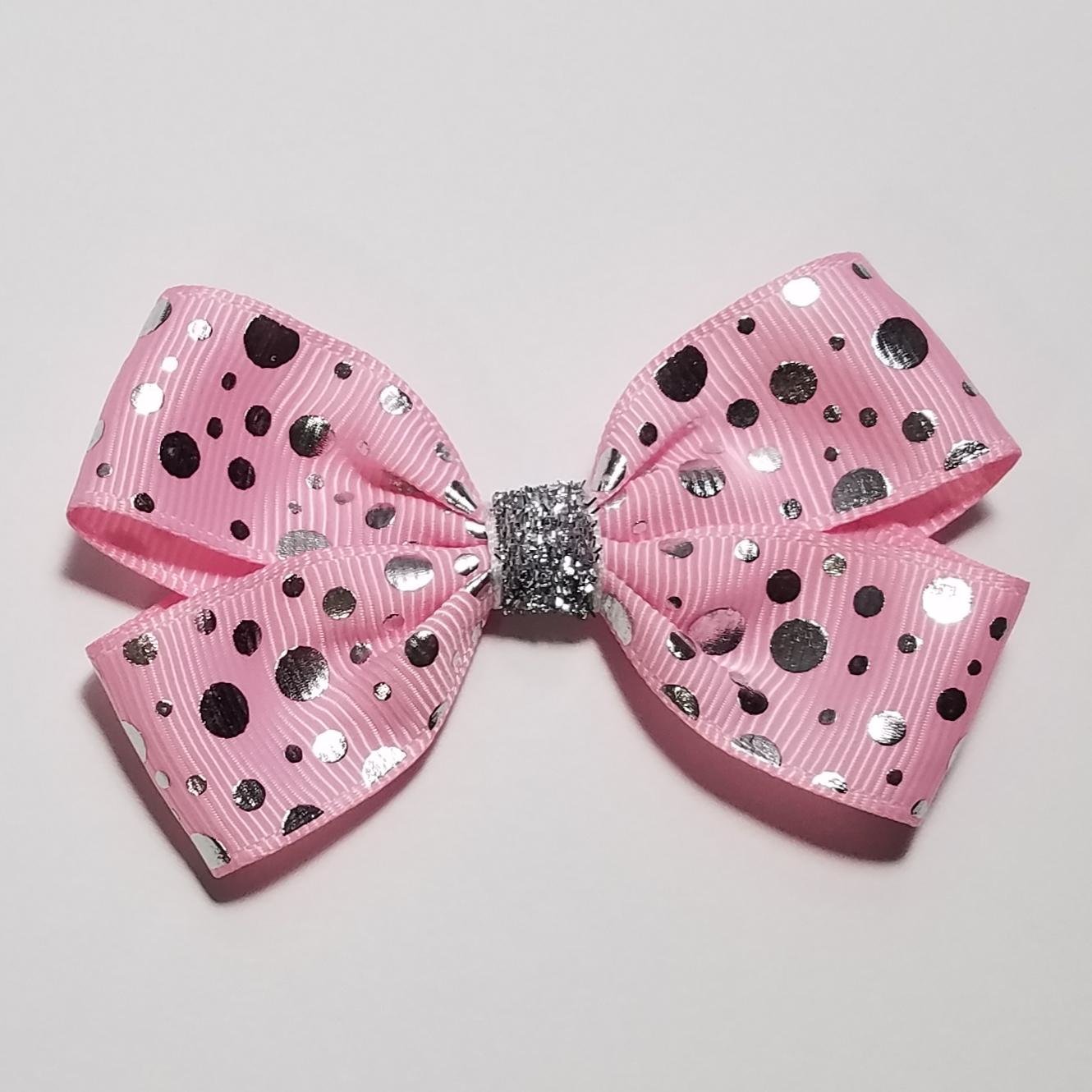 3" Pink Foil Polka Dot 