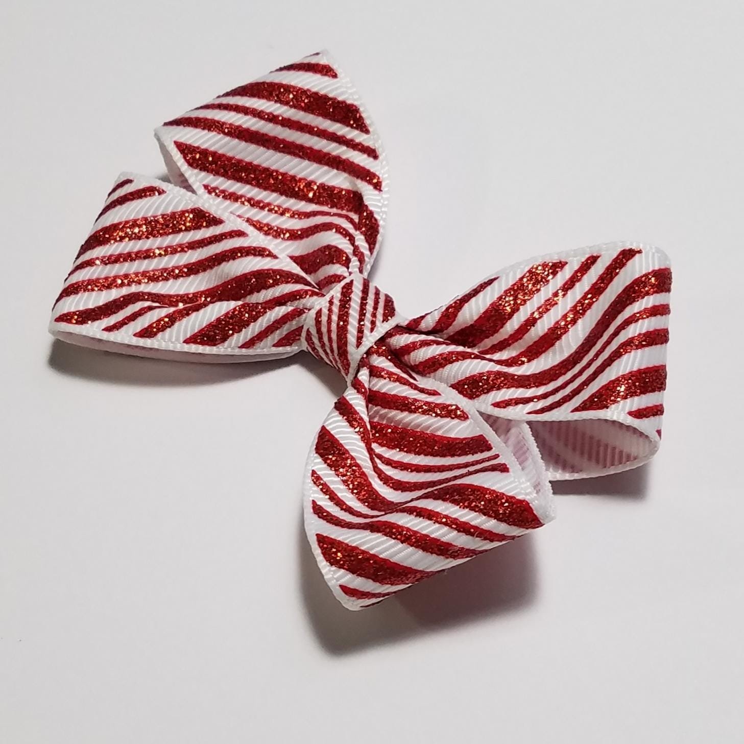 3" Candy Cane Striped Glitter 