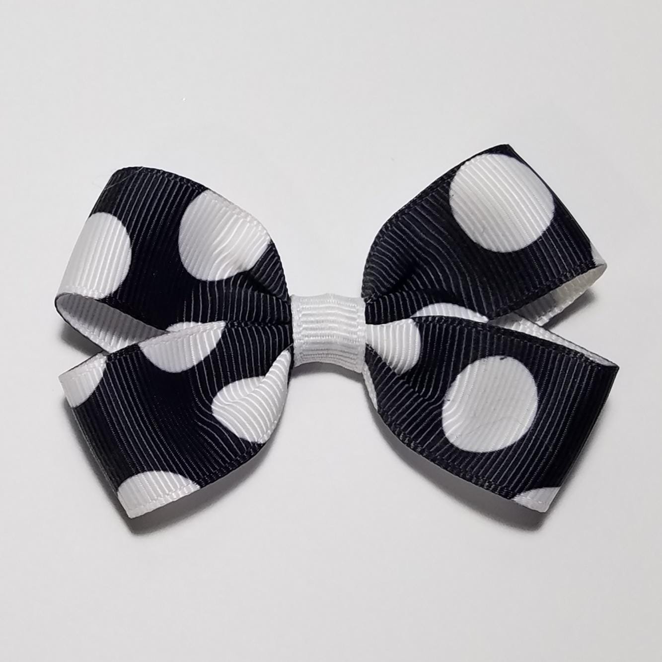 3" Black White Polka Dot 