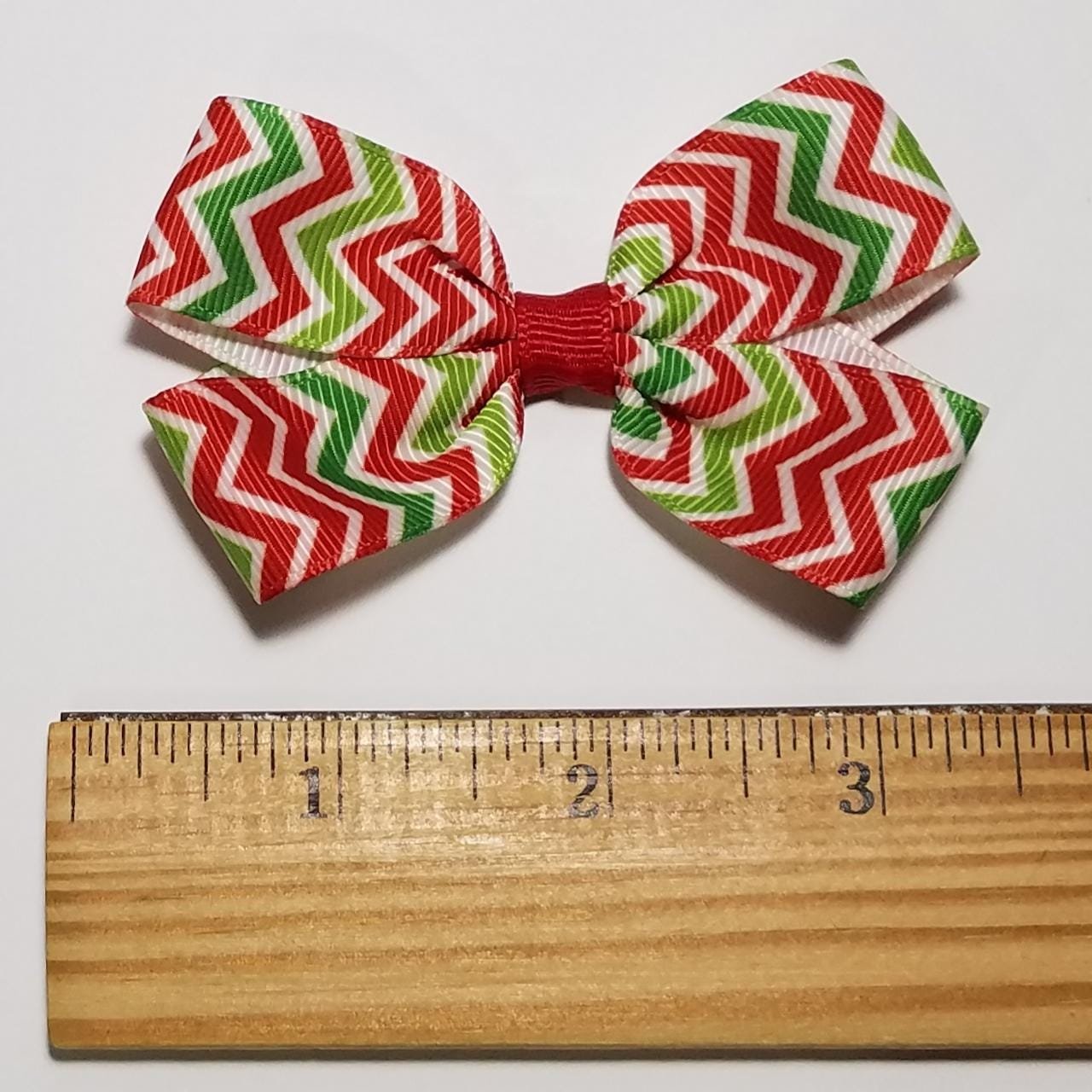 3" Christmas Chevron Stripe 