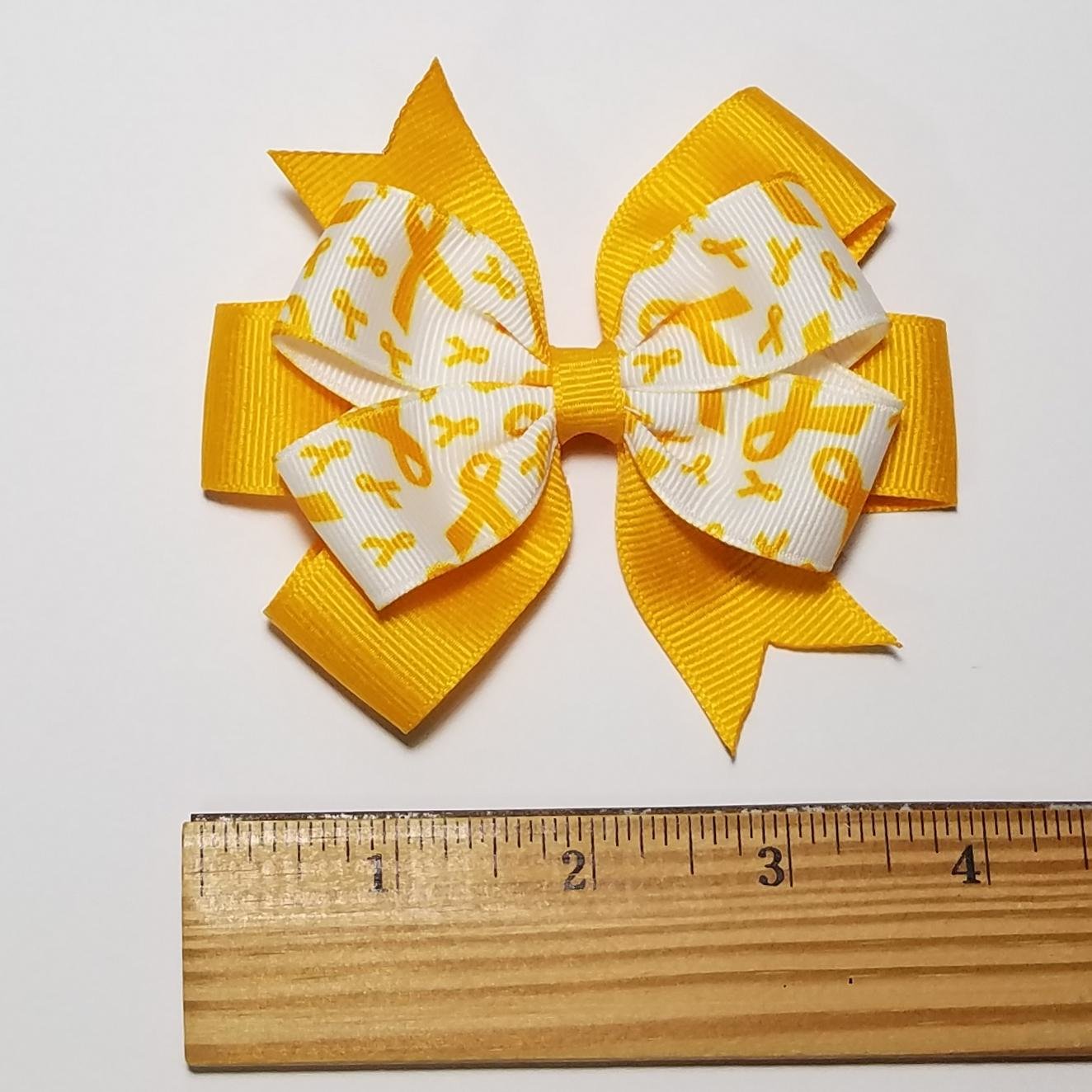3.5"  Yellow Gold Awareness Ribbon 