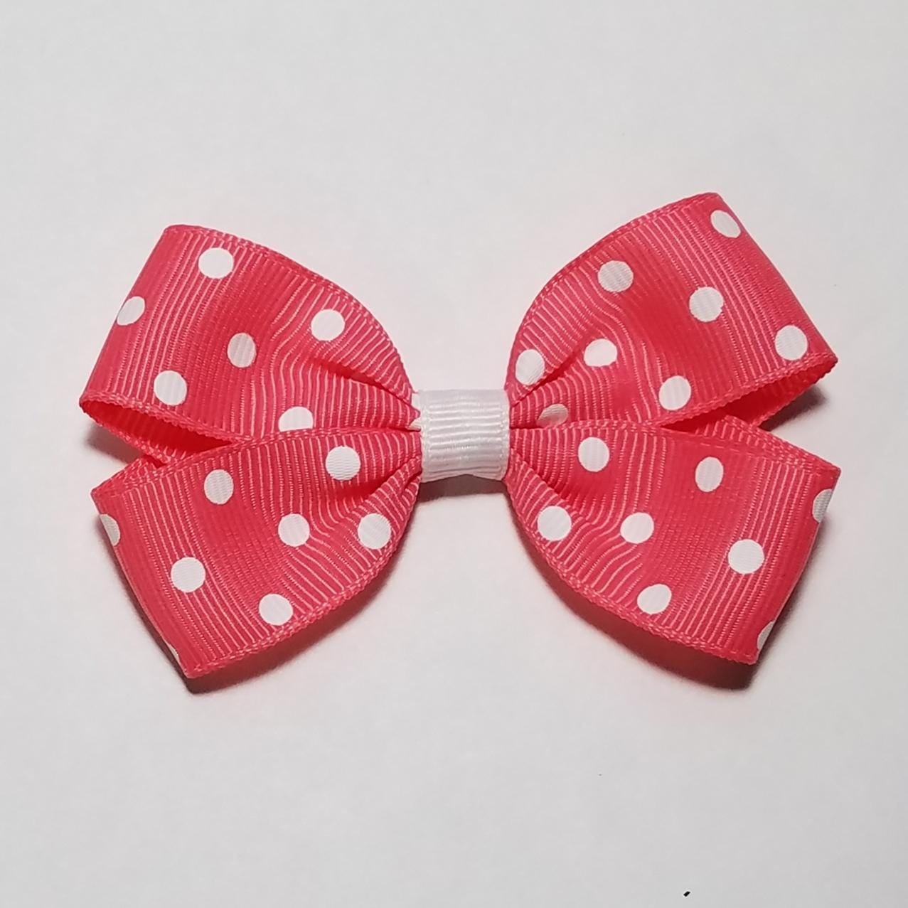 3" Watermelon Pink Polka Dot