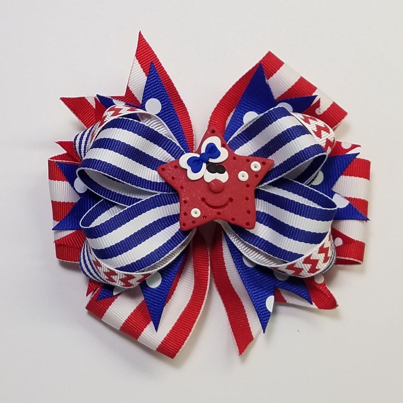 5" Patriotic Red White Blue Star 