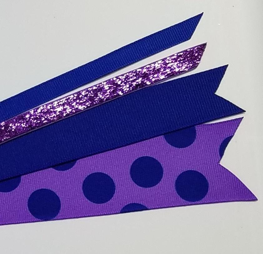 Royal Blue Purple Polka Dot 