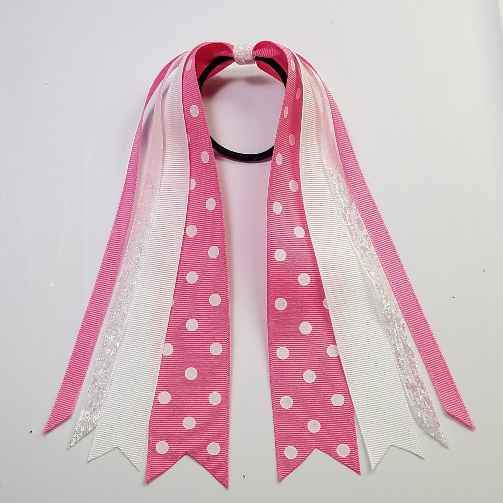 Hot Pink White Polka Dot