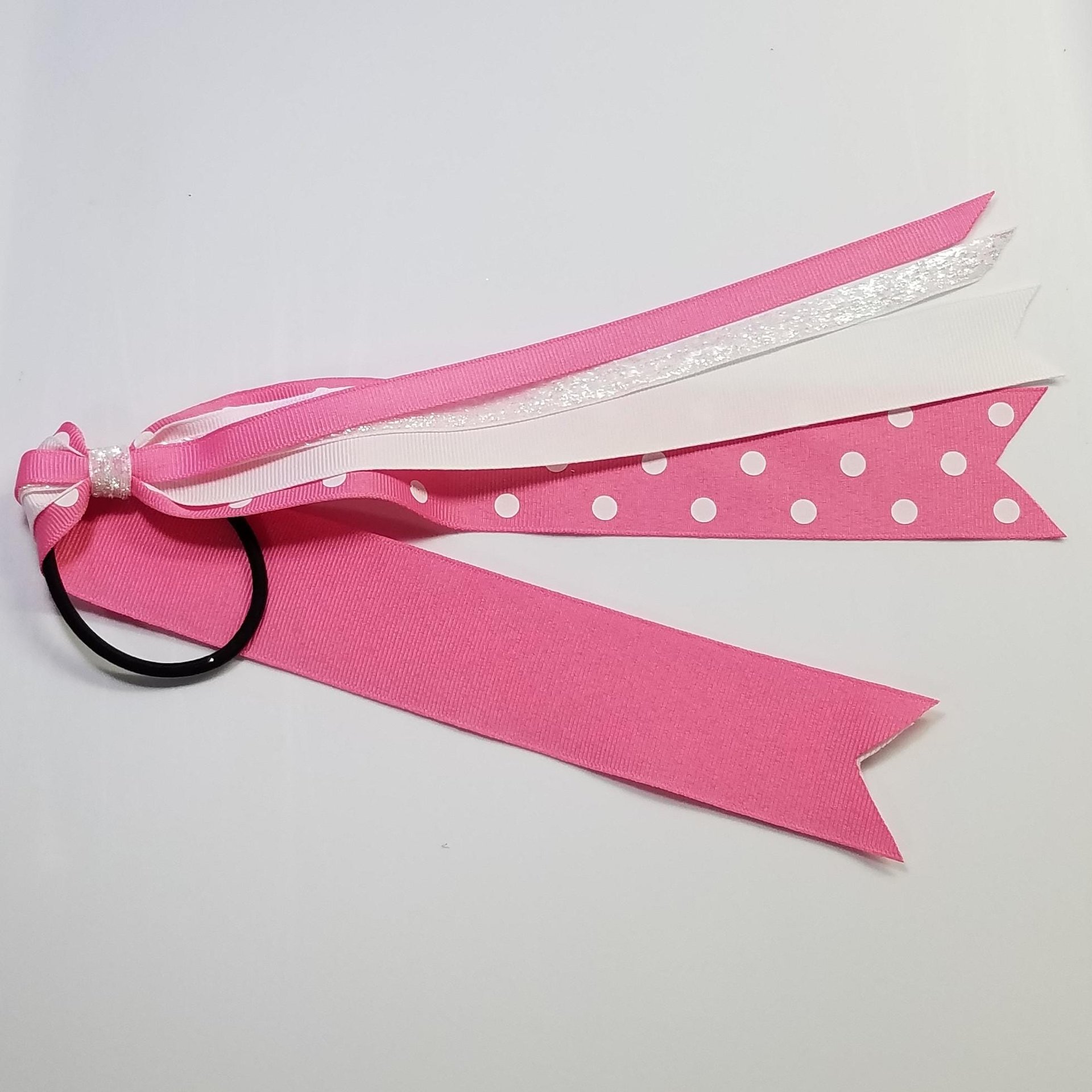 Hot Pink White Polka Dot