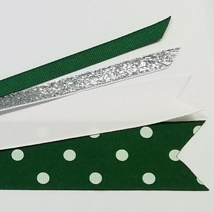 Green White Polka Dot 