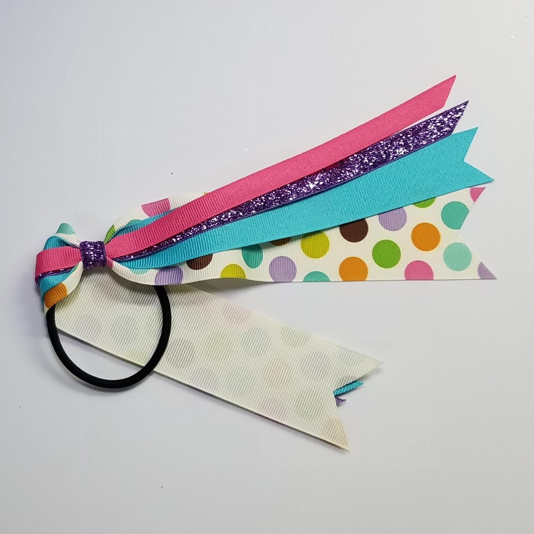 Rainbow Polka Dot 6" Length