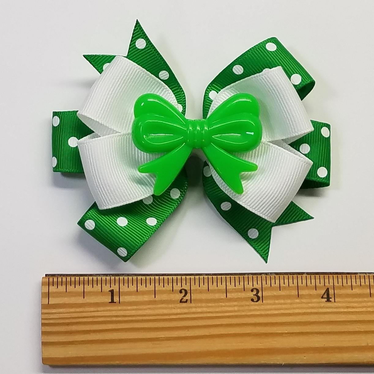 3.5" Emerald Green Polka Dot 