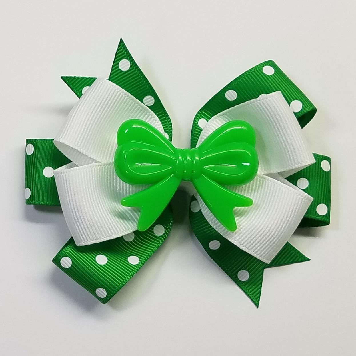3.5" Emerald Green Polka Dot 