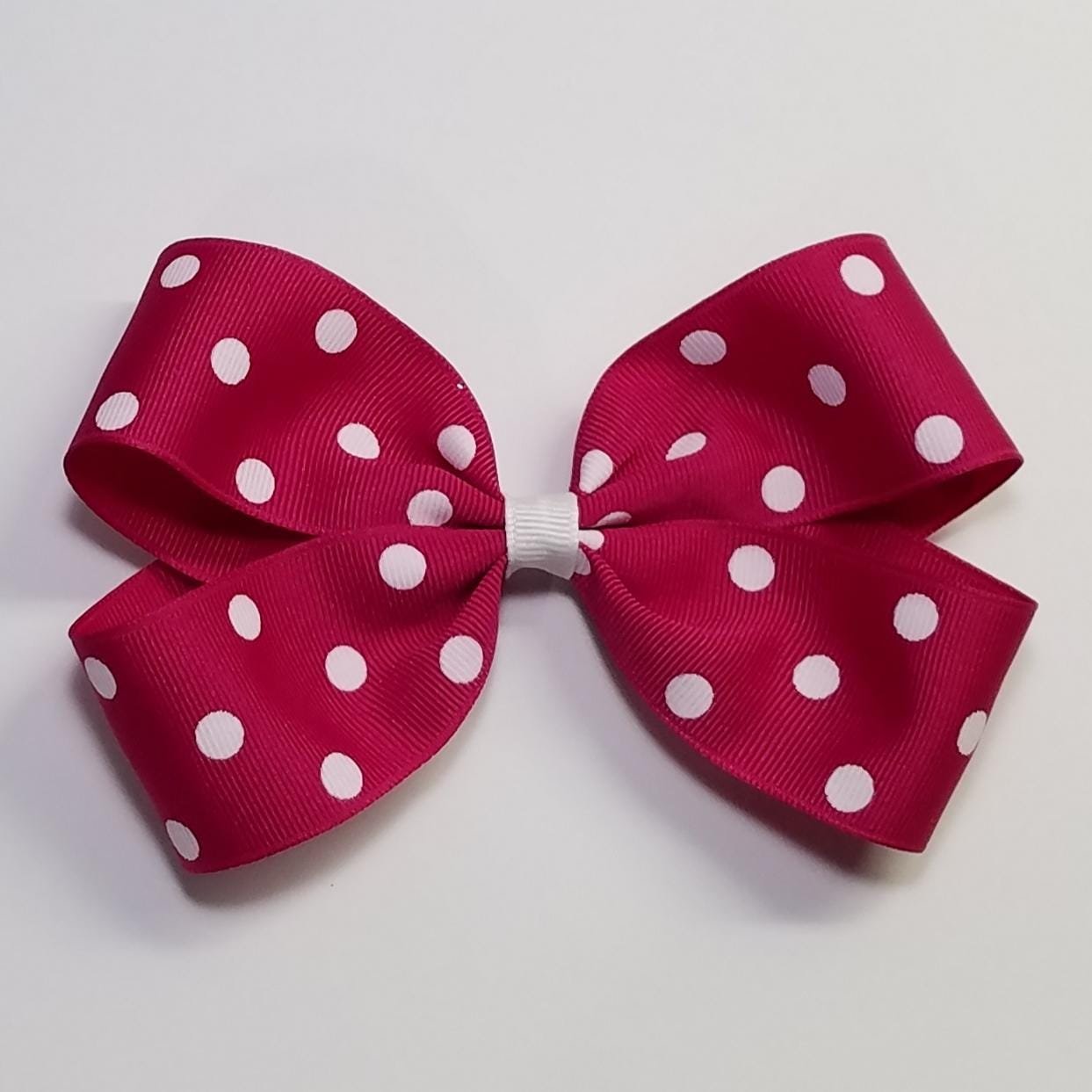 5" Dark Pink Polka Dot 
