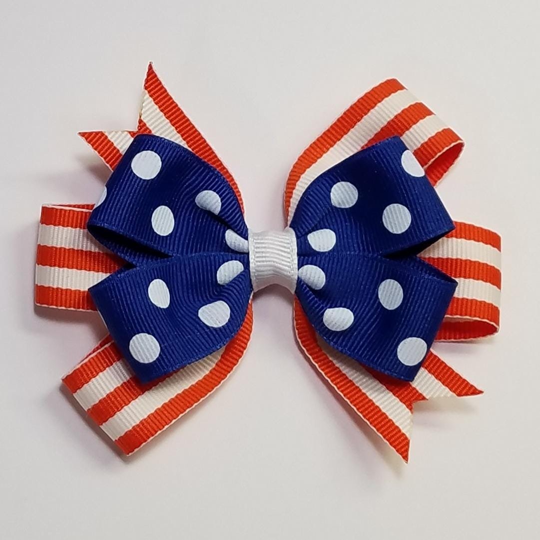 3.5" Royal Blue Orange Team Sport School