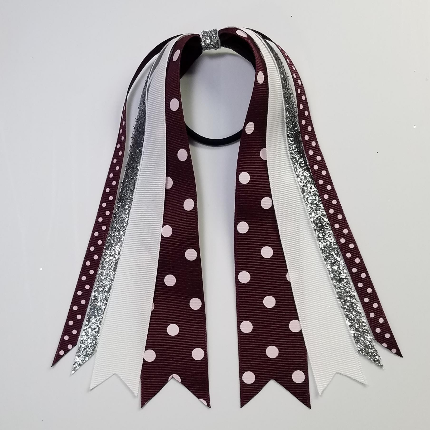 Maroon White Polka Dot 