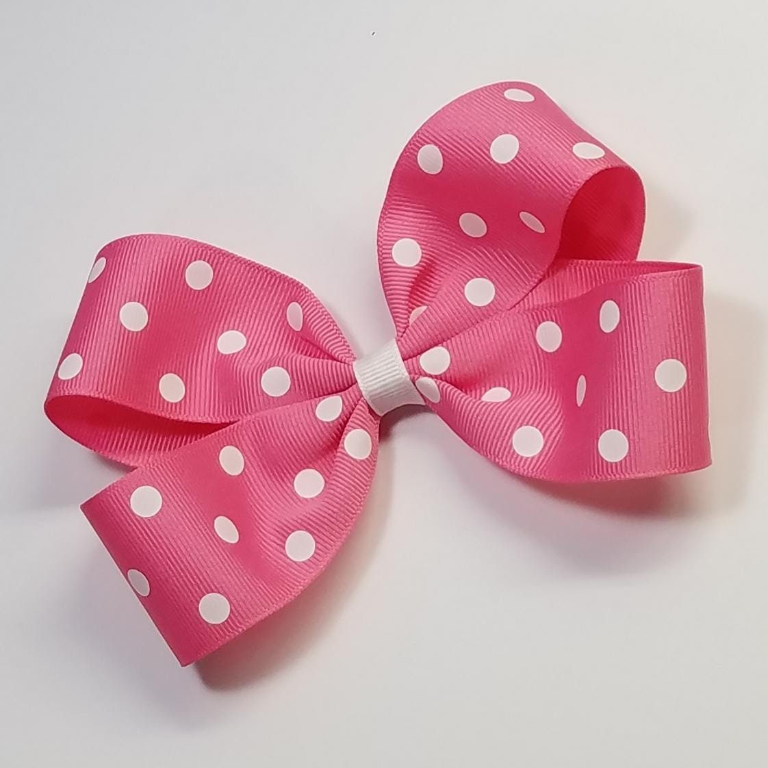 5" Bright Pink Polka Dot