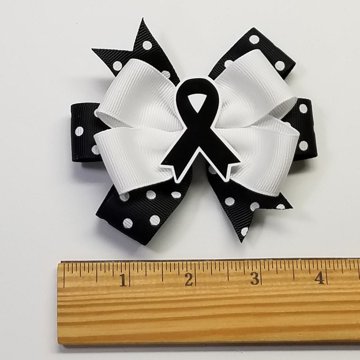3.5" Black Awareness Ribbon 
