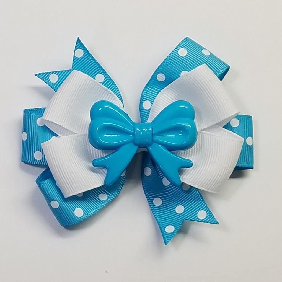 3.5" Turquoise Polka Dot 
