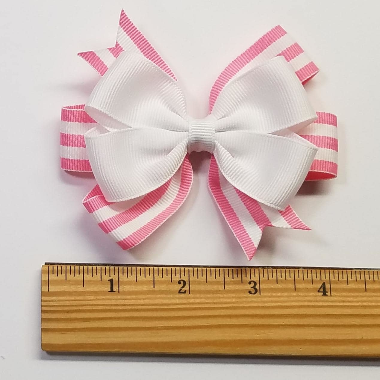 3.5" Pink White Stripe 