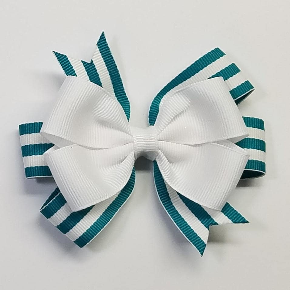 3.5" Teal White Stripe 
