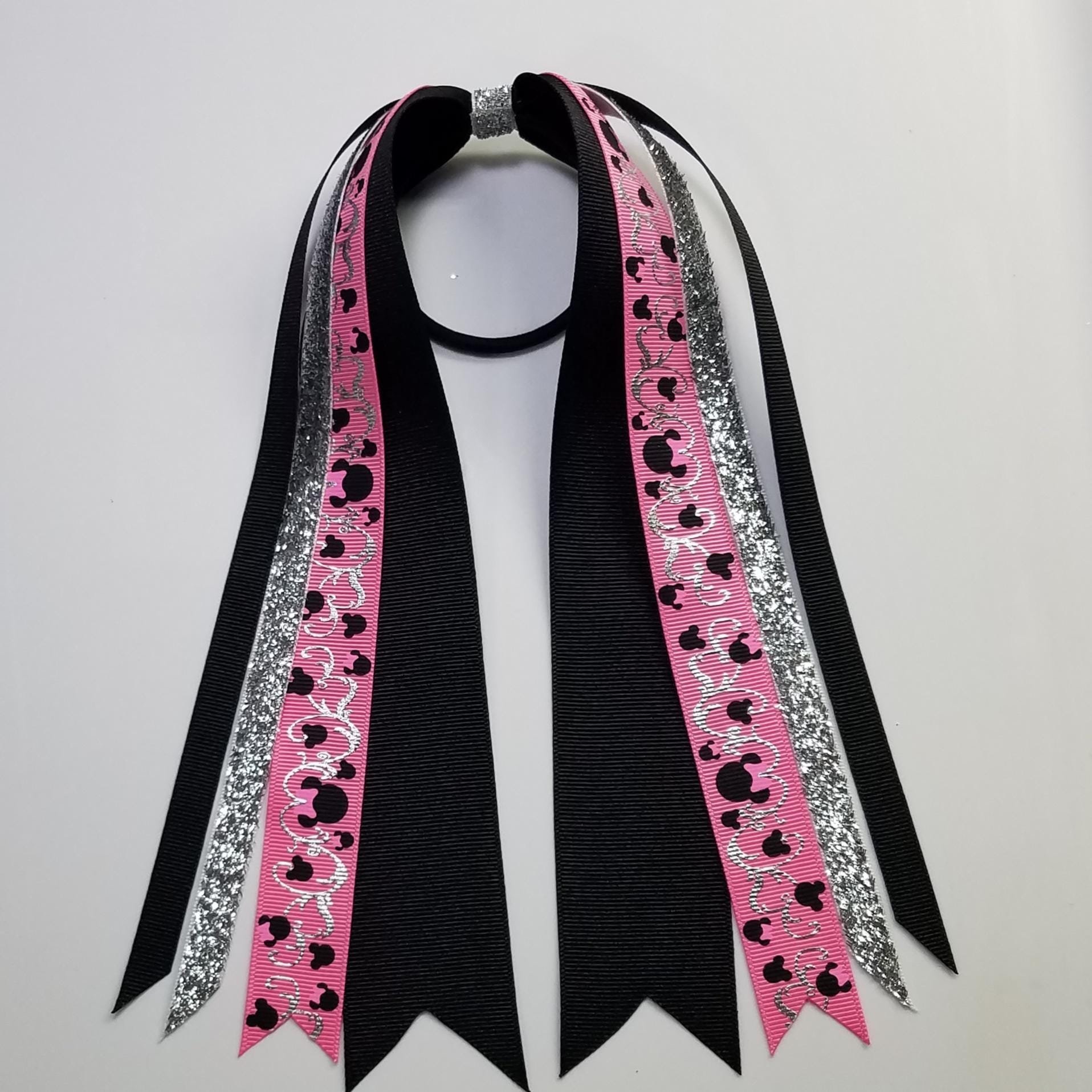 Pink Black Metallic Foil Swirl