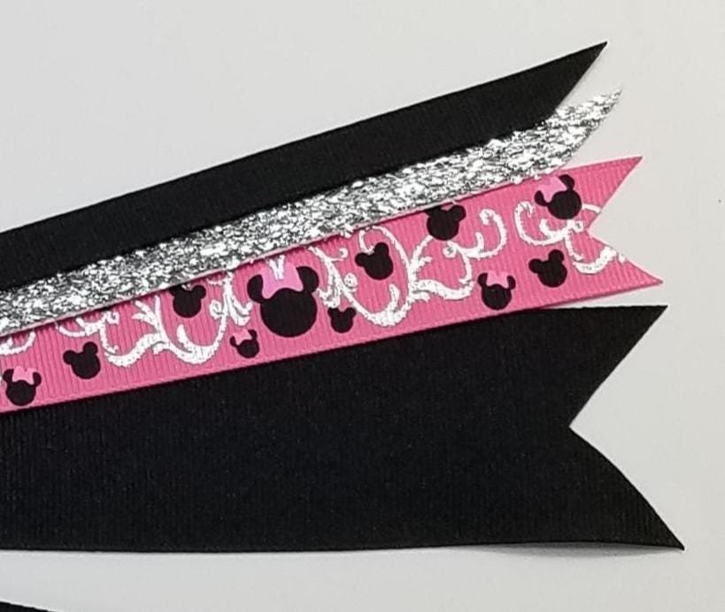 Pink Black Metallic Foil Swirl