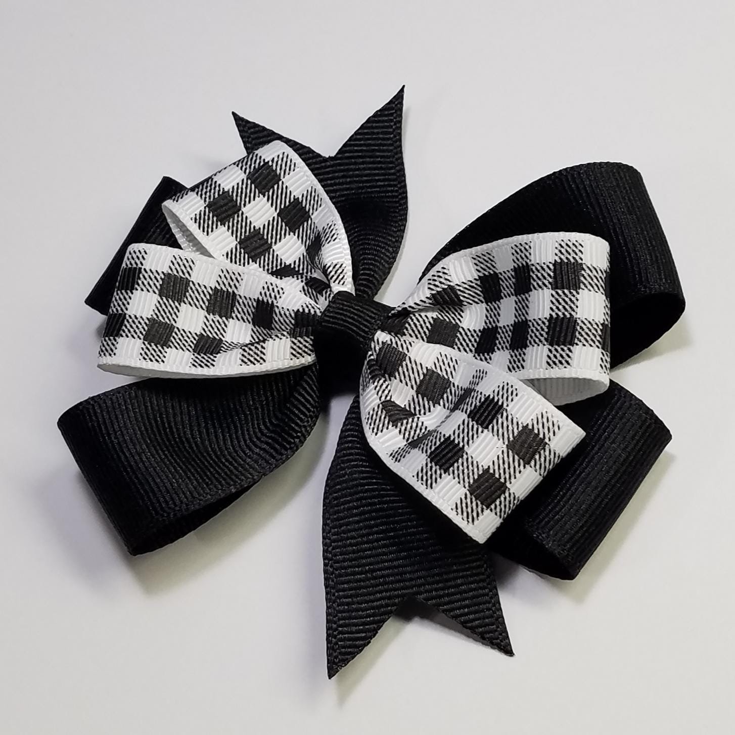 3.5" Black White Buffalo Plaid