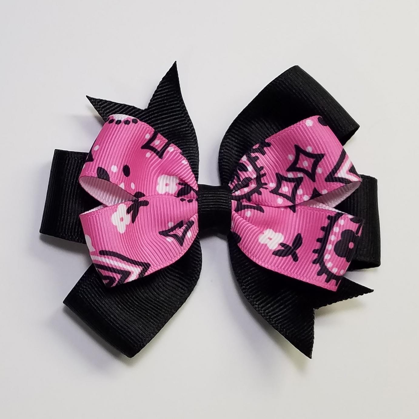 3.5" Bandana Hot Pink Black