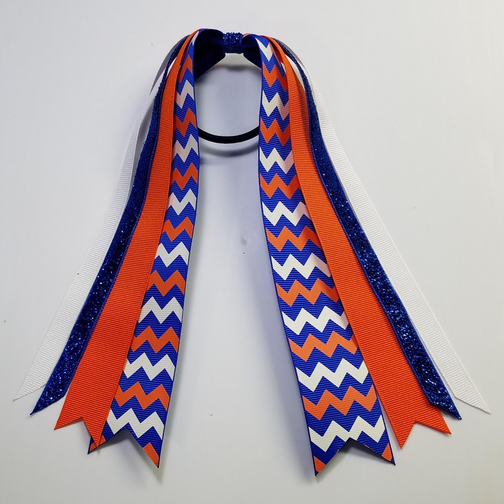 Royal Blue Orange White Chevron