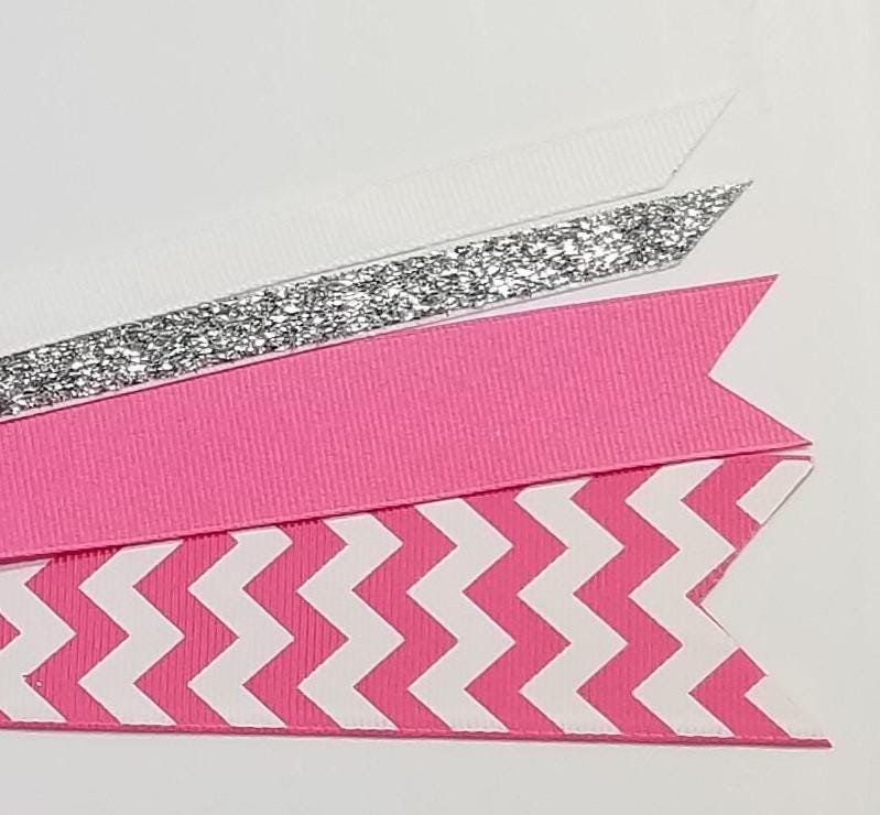 Hot Pink White Chevron