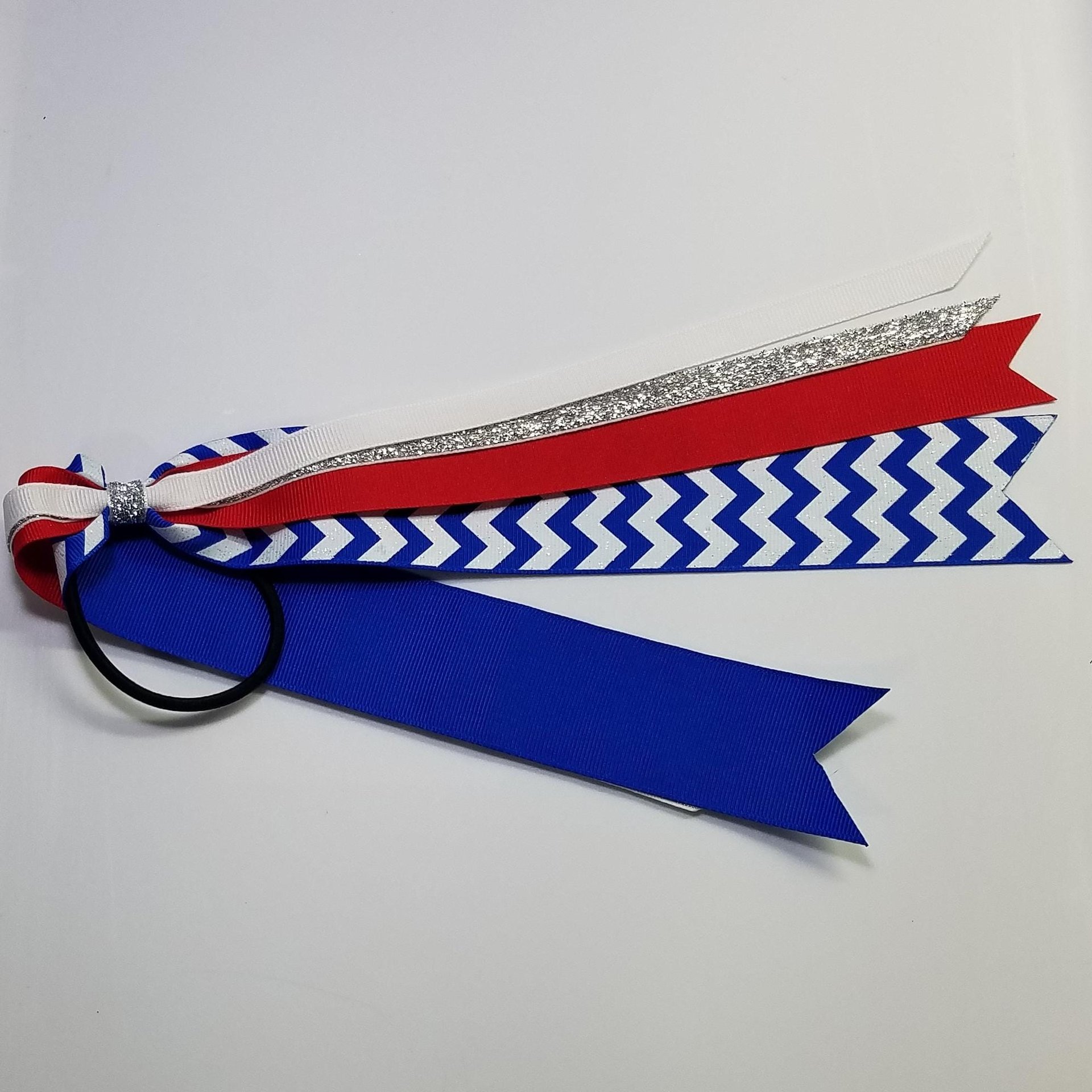 Royal Blue White Red Chevron