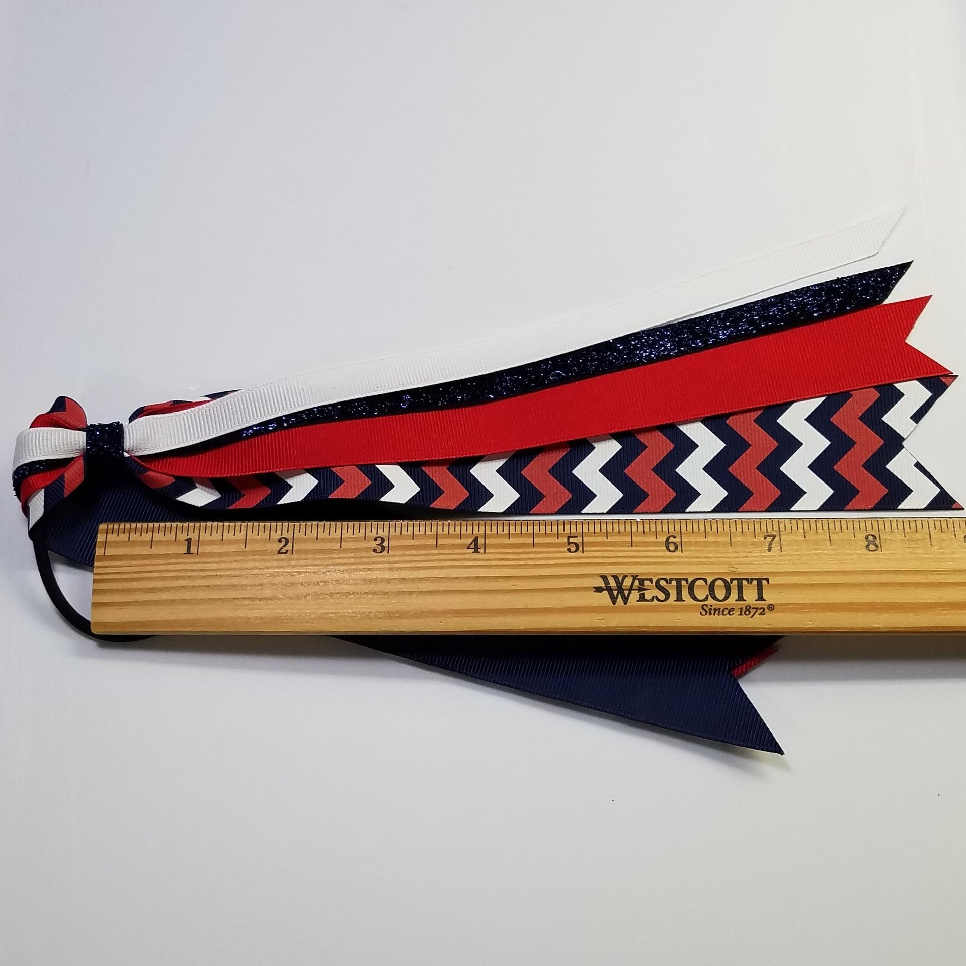 Navy Blue Red White Chevron
