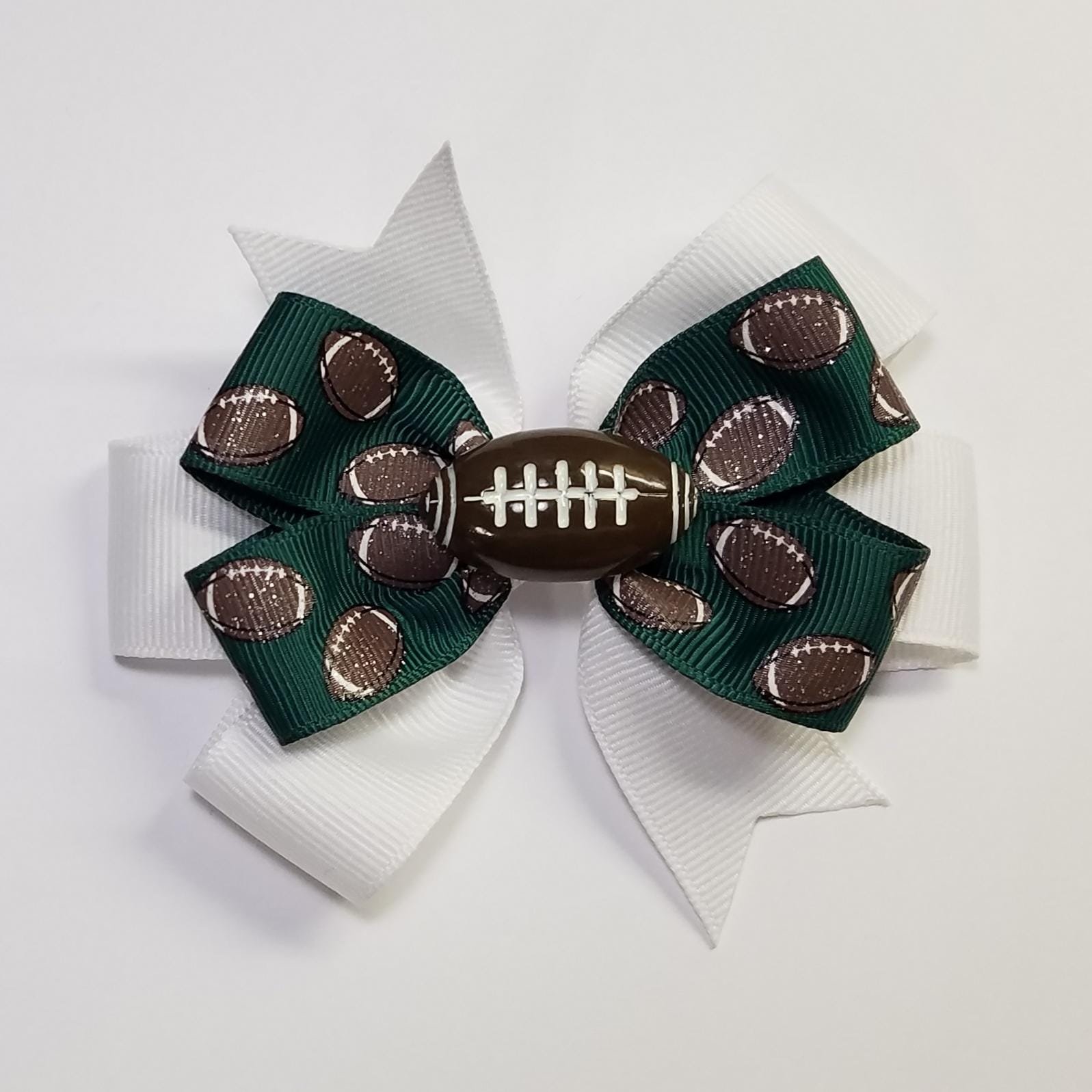 3.5" Football Glitter Green White
