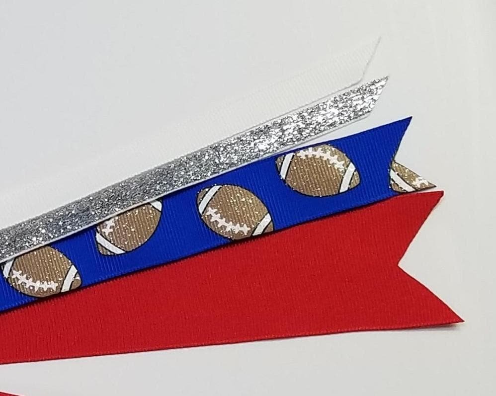 Football Glitter Royal Blue Red