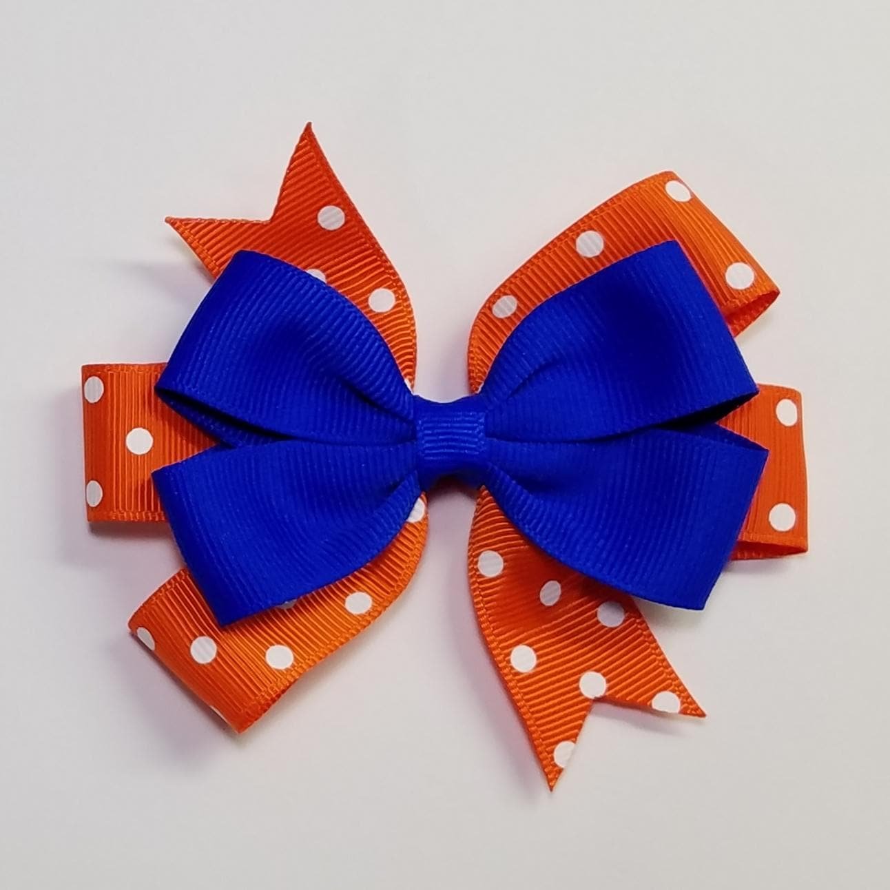 3.5" Blue Orange Polka Dot 